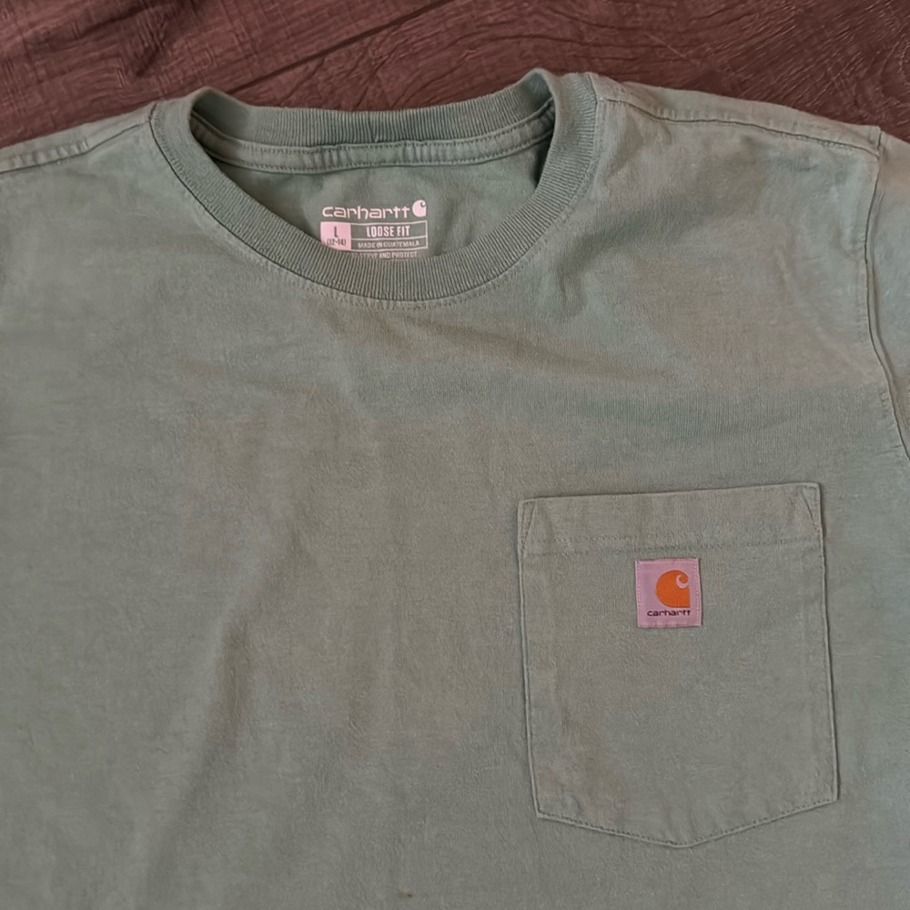 mint green carhartt t shirt